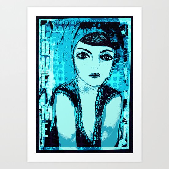 blue Art Print