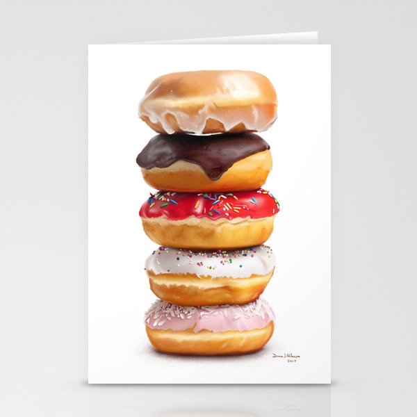looks yummy, donut ? by dana alfonso Stationery Cards