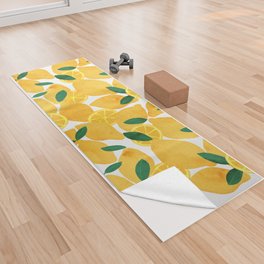 lemon mediterranean still life Yoga Towel