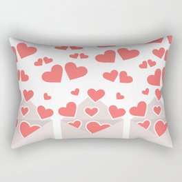 Sending All My Love To You Valentines Day Anniversary Gift- White  Rectangular Pillow