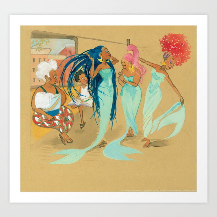 Julián and the Mermaids Art Print