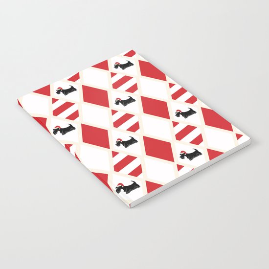 Scottie Dog Christmas Pattern Notebook