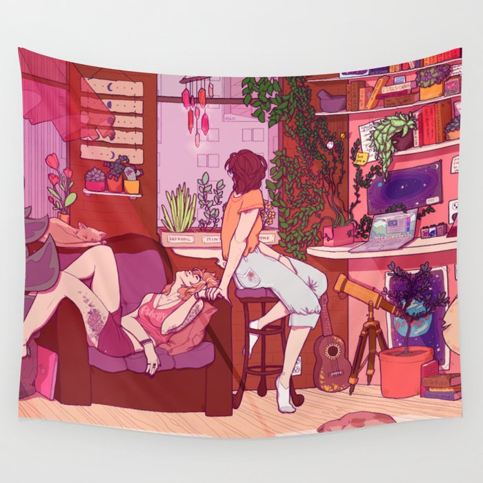 Strawberry Afternoons Wall Tapestry
