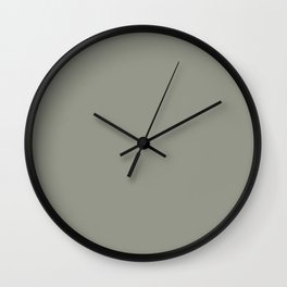 Grayish Green Solid Color 2022 Color of the Year Sherwin Williams Evergreen Fog SW 9130 Wall Clock