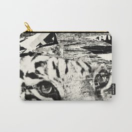 Tears of the tiger Carry-All Pouch | Animal, Pop Art, Newrealism, Decoupage, Collage, Pasteup, Poster, Art, Black And White, Abstract 