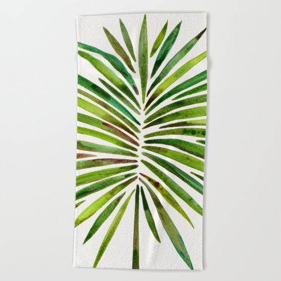 Tropical Fan Palm – Green Beach Towel
