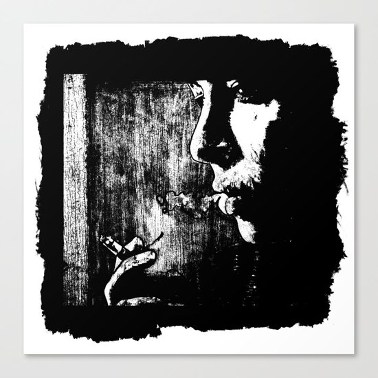 SMOKE - black version Canvas Print