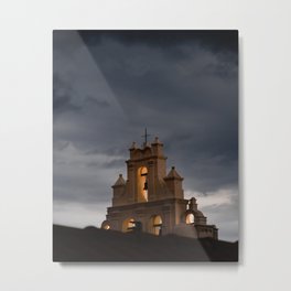 Bolivian church by storm | Sucre Metal Print | Color, Curated, Landscape, Bolivia, Storm, Photo, Digital, Adventure, Nature, Church 