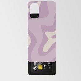 Retro Liquid Swirl Abstract Pattern Lilac Lavender Purple Cream Android Card Case