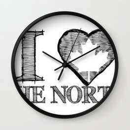 I Heart North Wall Clock