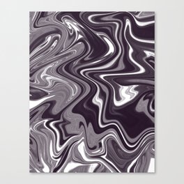 Black and White Groovy Pattern Canvas Print
