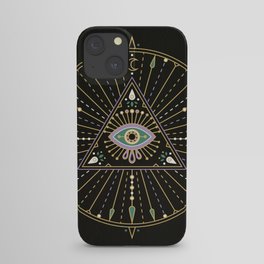 Evil Eye Mandala – Black iPhone Case