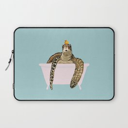 Sea Turtle in Bathtub Laptop Sleeve