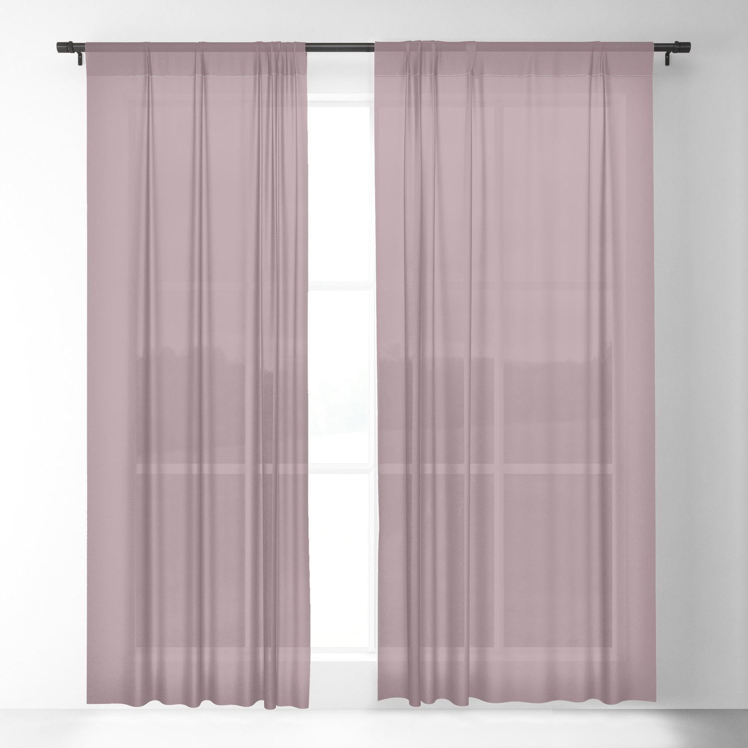 Wistful Mauve Sheer Curtain By Sharonmau Society6