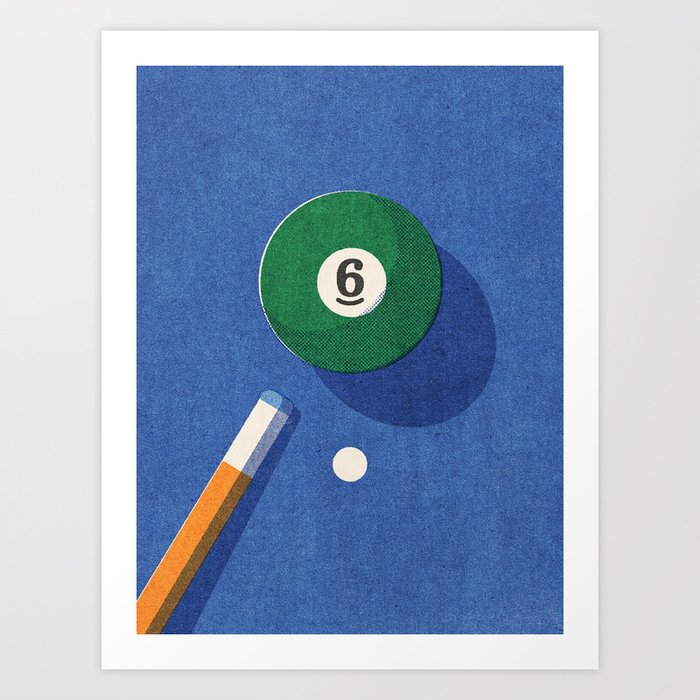 BALLS / Billiards - ball 6 I Art Print