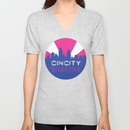 CinCity Shaker Circle Logo V Neck T Shirt