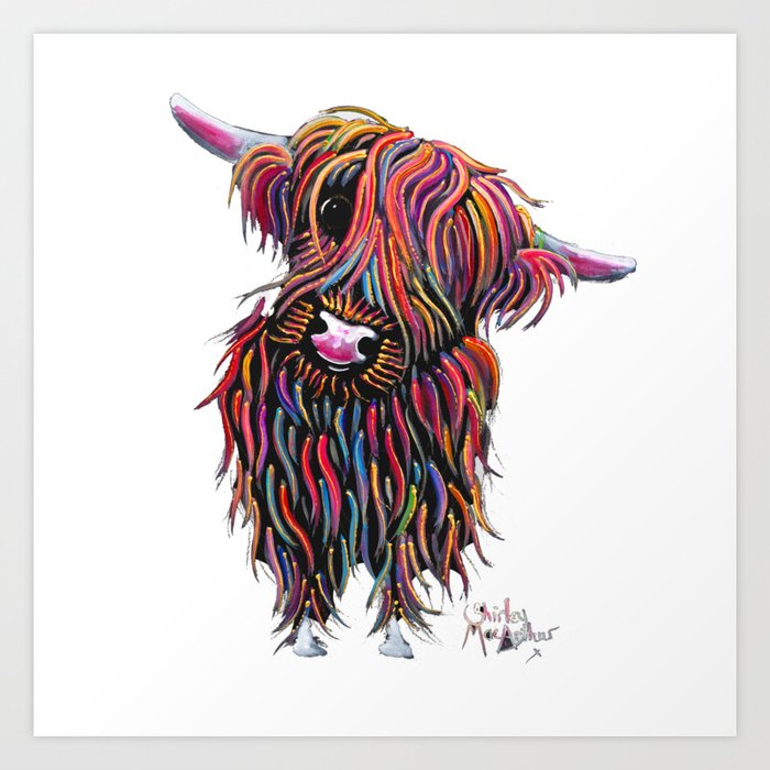 HIGHLAND COW PRINTS SCOTTISH from Painting TaRTaN BoLLY P SHiRLeY MacARTHuR