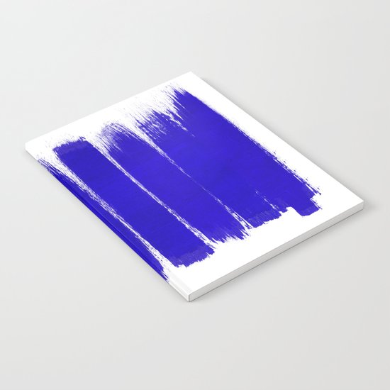 Shel - abstract painting painterly brushstrokes indigo blue bright happy paint abstract minimal mode Notebook
