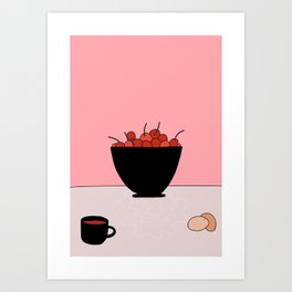 Cherry Bowl Art Print