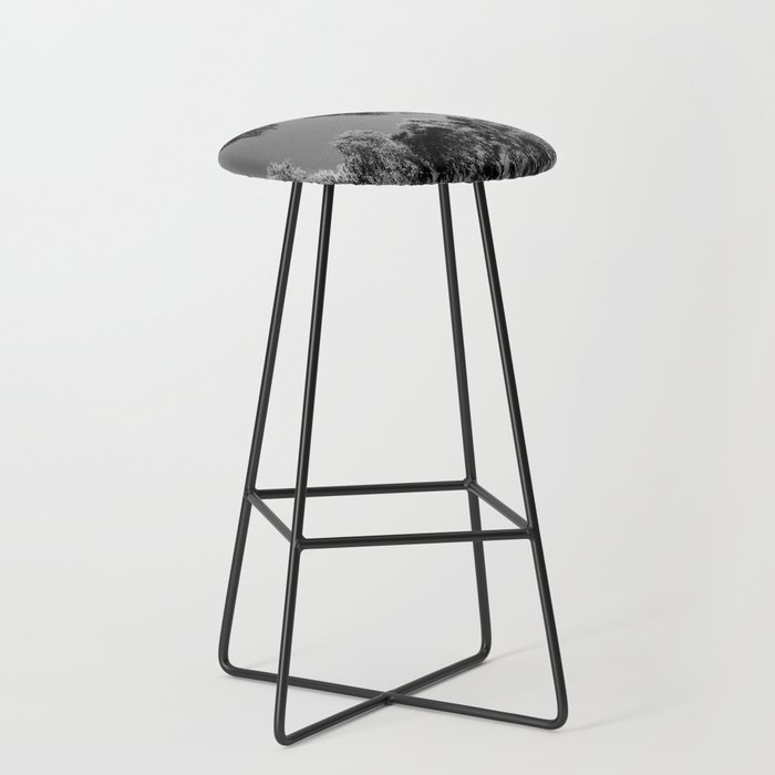 Scottish Highlands Summer Tree Canopy, in Black and White. Bar Stool