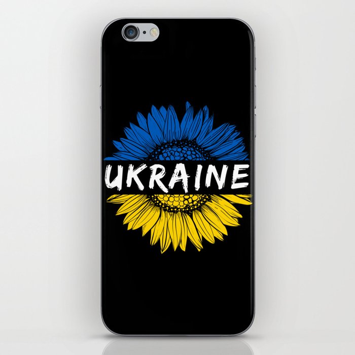 Peace for ukraine I stand with ukraine sunflower iPhone Skin