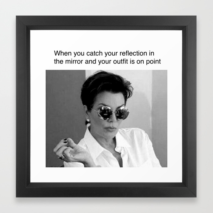 Kris Jenner Kardashian Meme Art Poster Framed Art Print By Homme Drawings Society6