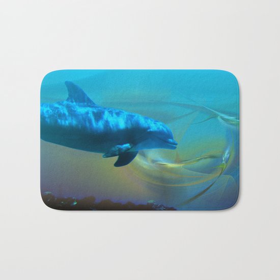 Happy Dolphin Bath Mat