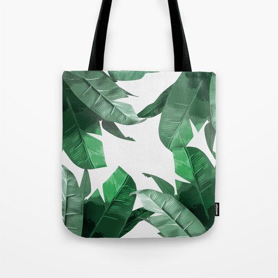 Tropical Palm Print Tote Bag