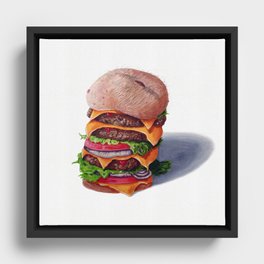 Belly Burger Framed Canvas