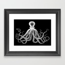 Octopus | Vintage Octopus | Tentacles | Black and White | Framed Art Print