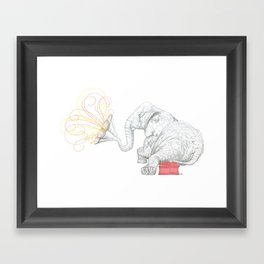 One Elephant Band Framed Art Print