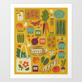 Farmers Market Art Print