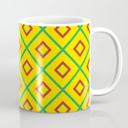 Yellow Square Pattern Mug