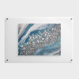 Slate Blue Geode Floating Acrylic Print