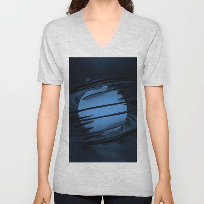 Blue Moon V Neck T Shirt