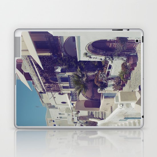 Streets of Santorini I Laptop & iPad Skin