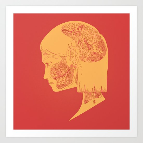 How the Strings are Pulled (Two-tone.) Art Print