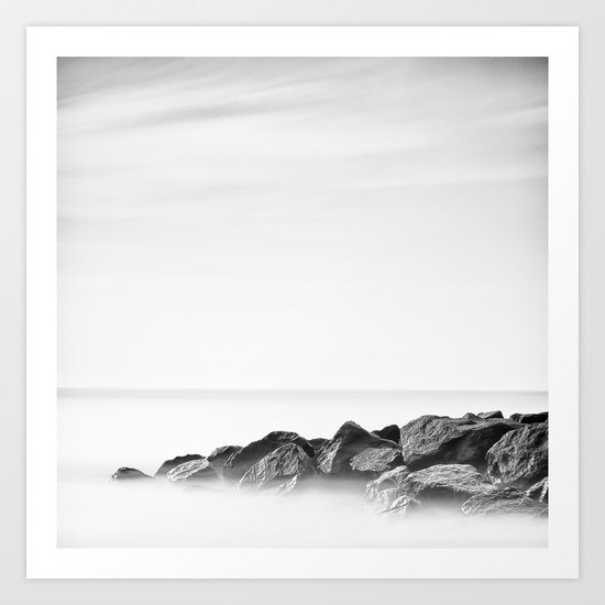 Between a rock Art Print