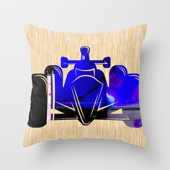 Formula Race Car Throw Pillow