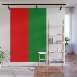 Team Color 7....red, green, white Wall Mural