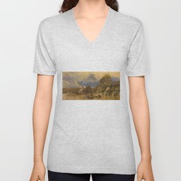 Seascape by John Brett (1887) V Neck T Shirt