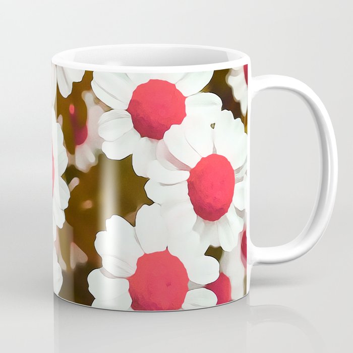 Pop Pink Chamomiles - Watercolor Design Coffee Mug