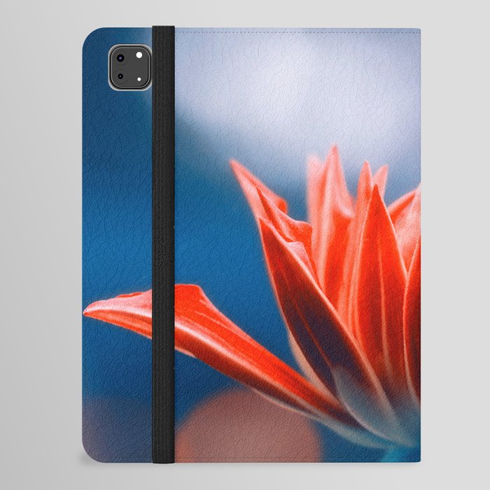 Red Beauty In Blue iPad Folio Case