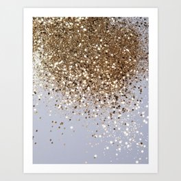 Sparkling Glam Gold Glitter Glam #1 (Faux Glitter) #shiny #decor #art #society6 Art Print