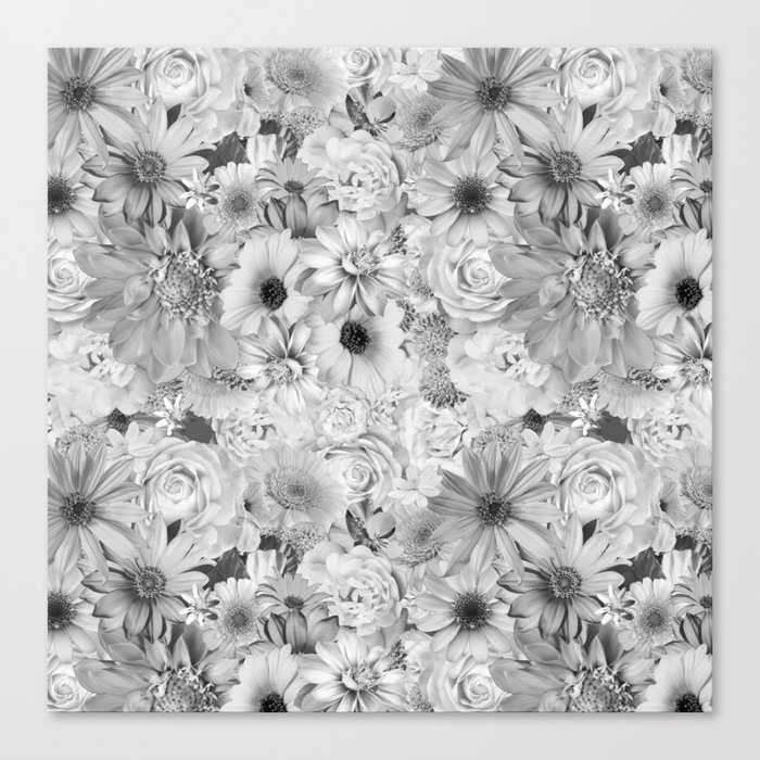zinc titanium white floral bouquet aesthetic assemblage Canvas Print