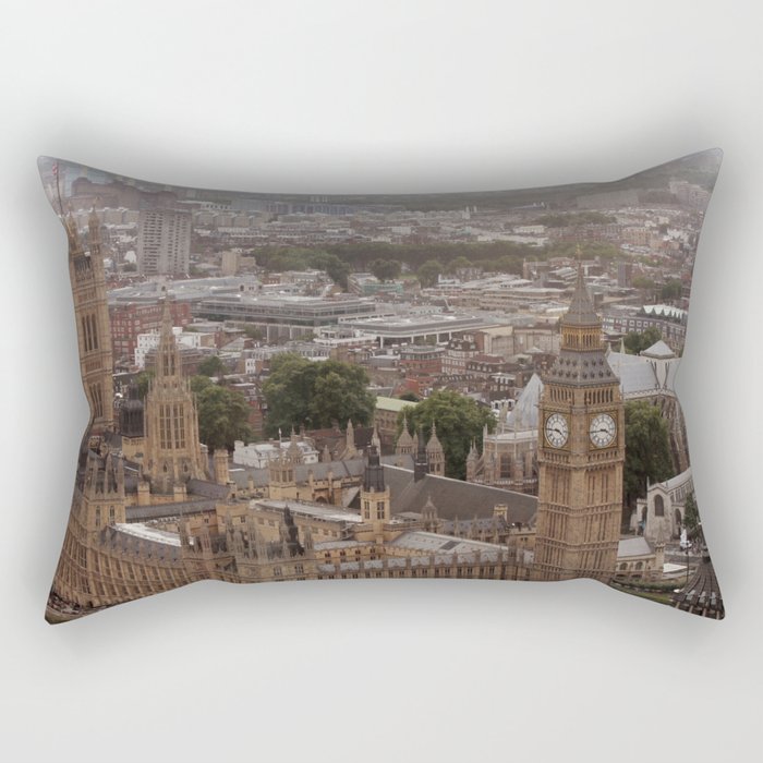 Great Britain Photography - Big Ben Under The Gray Sky Rectangular Pillow