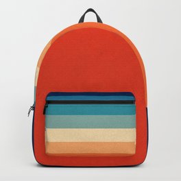 Retro 70s Color Palette III Backpack | Geometric, Blue, Texture, Minimal, Minimalism, Digital, Grunge, Grain, Cubism, Halftone 