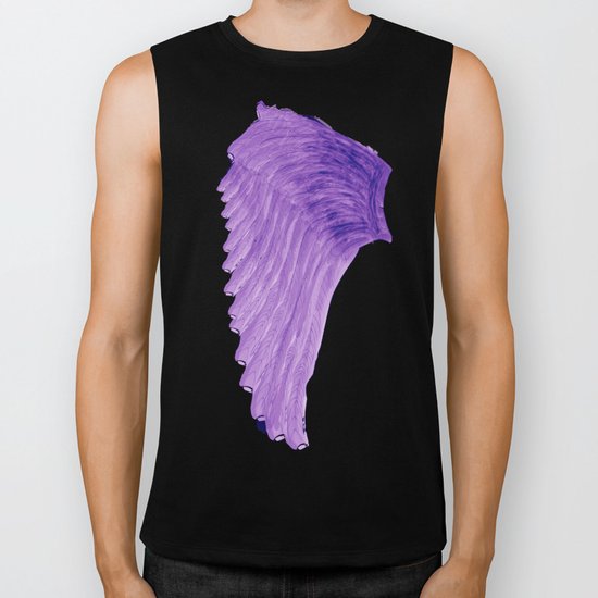 Purple Angel Wings Biker Tank