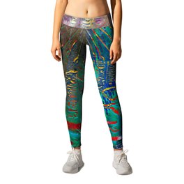 Egyptian wall III Leggings | Beautiful, Cool, Concept, Abstract, Popart, Fineart, Colorful, Design, Fresca, Wall 