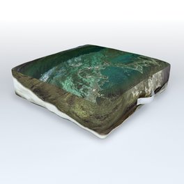 Waves, Island of Jamestown, Narragansett Bay, Rhode Island Outdoor Floor Cushion
